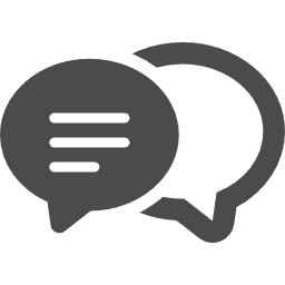 2つの吹き出しが重なった会話のアイコン