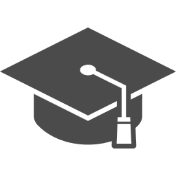 学位帽をかぶったアイコン